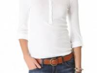 Splendid 1x1 Long Sleeve Henley Tee