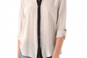 Splendid Button Down Top with Pocket