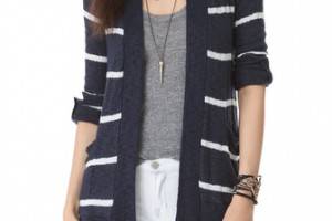 Splendid French Riviera Stripe Cardigan