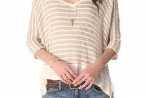 Splendid Panama Stripe Dolman Sweater