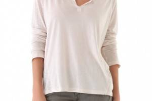 Splendid Very Light Jersey Henley Tee