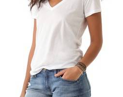 Splendid Very Light Jersey V Neck Tee