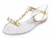 Stuart Weitzman Nifty Clear Jelly Flats