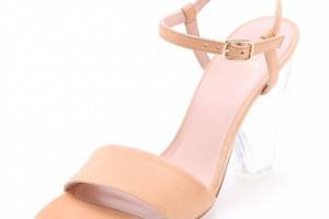 Stuart Weitzman Theone Lucite Heel Sandals