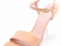 Stuart Weitzman Theone Lucite Heel Sandals