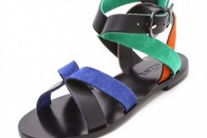 Studio Pollini Multicolor Flat Sandals