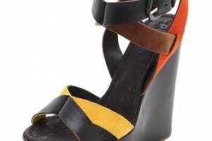 Studio Pollini Multicolor Wedge Sandals