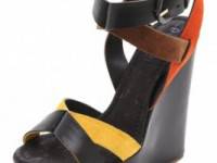 Studio Pollini Multicolor Wedge Sandals