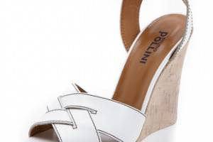 Studio Pollini Wedge Sandals with Cork Inset