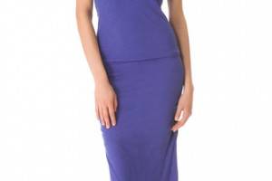 SUNDRY Long Ruched Dress