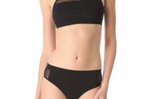 T by Alexander Wang Mesh Crew Bikini Top