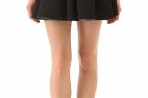 T by Alexander Wang Neoprene Box Pleat Skirt