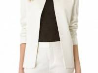 T by Alexander Wang Shiny Crepe Angle Blazer