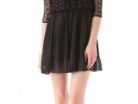 Tbags Los Angeles Lace Dress with Chiffon Skirt