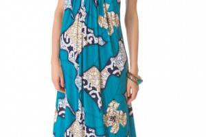 Tbags Los Angeles Maxi Dress with Beaded Bib