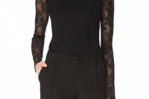 Temperley London Stretch Lace Knit Top