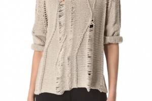 Tess Giberson Disintegrating Cable Sweater