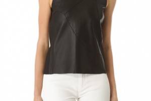 Tess Giberson Reassembled Leather Top