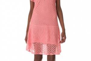 Thakoon Addition Crochet Short Sleeve Dress