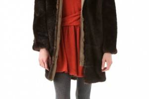 Thakoon Addition Faux Fur Hooded Coat