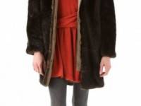 Thakoon Addition Faux Fur Hooded Coat