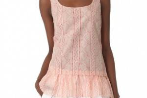 Thakoon Addition Lace Print Ruffle Tank