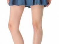 Thakoon Addition Leather Combo Mini Skirt