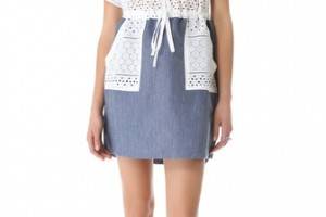 Thakoon Addition Linen Combo Cargo Dress