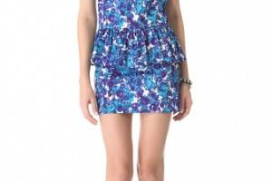 Thakoon Addition Watercolor Floral Peplum Dress