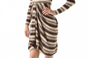 Thakoon Gathered Front Sweater Dress