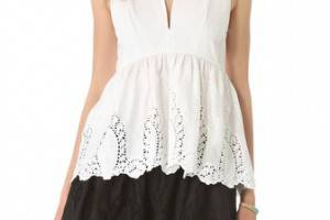 Thakoon Sleeveless V Neck Top