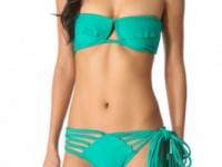 Thayer Lace Up Bandeau Bikini Top