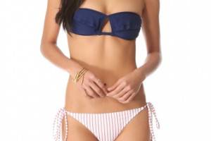 Thayer Ruffle Bandeau Bikini Top