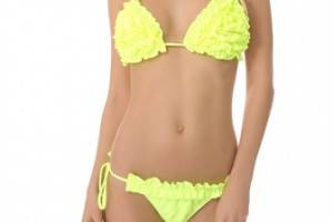 Thayer Ruffle Triangle Bikini Top