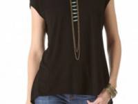 Three Dots Draped Back Tunic