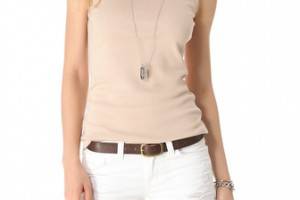 Three Dots Sleeveless Boat Neck Top