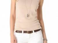 Three Dots Sleeveless Boat Neck Top