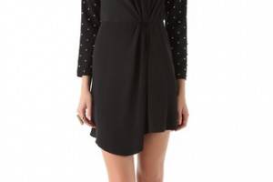 Tibi Draped Dress with Studs