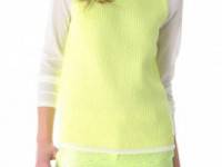 Tibi Easy Sweater with Gauze Sleeves