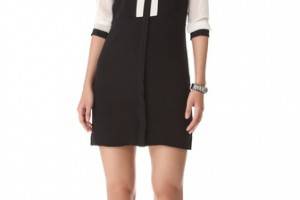 Tibi Heavy Silk Paneled Dress