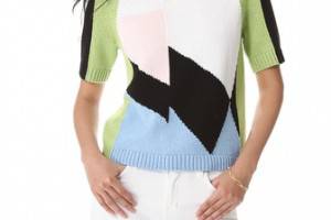 Tibi Isosceles Intarsia Sweater
