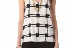 Tibi Marcel Check Camisole