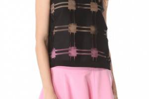 Tibi Organza Sleeveless Top