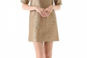 Tibi Pailette Jersey Easy Dress