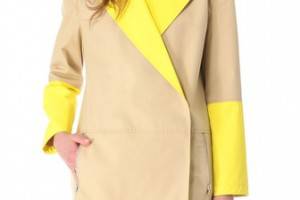 Tibi Rubberized Pea Coat