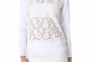 Tibi Sigrid Lace Sweatshirt