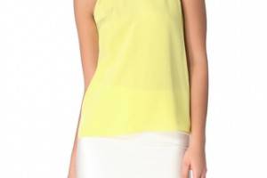 Tibi Solid Halter Cami