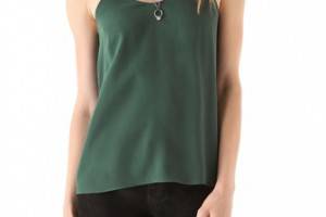 Tibi Solid Silk Camisole