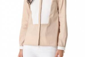 Tibi Tuxedo Blouse