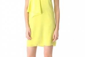 Tibi V Neck Draped Dress